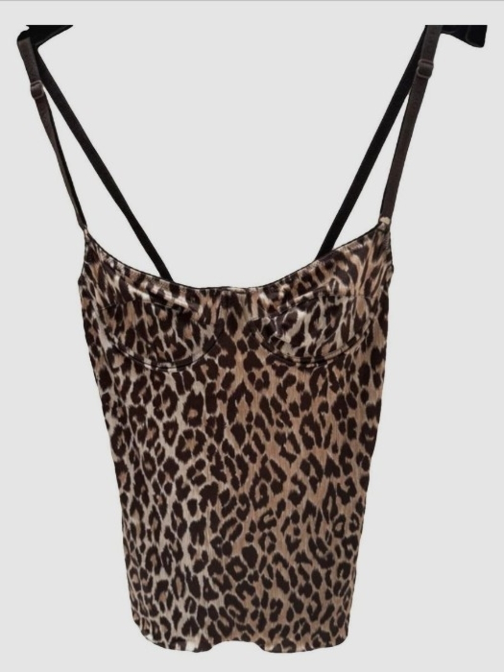 Dolce & Gabbana Leopard-Print Satin Cami in Brown and Black